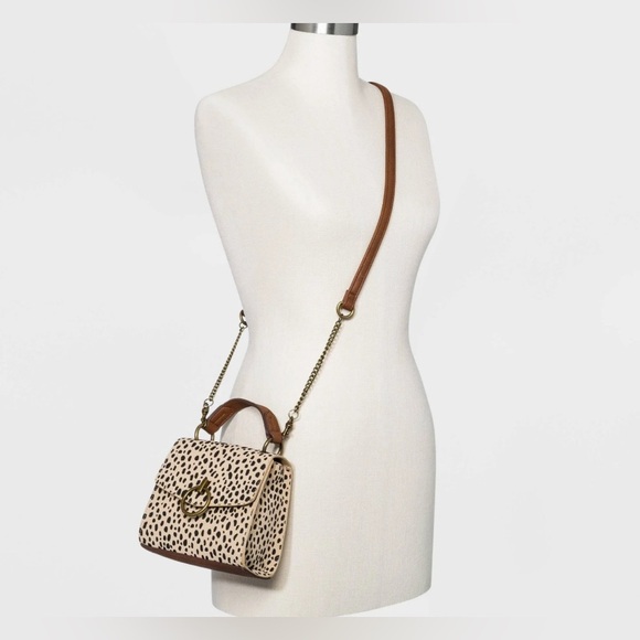 Universal Thread Bags Magnetic Flap Closure Leopard Print Mini Shoulder Handbag - Picture 6 of 13